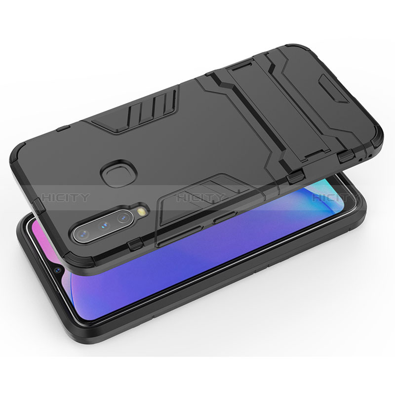 Coque Contour Silicone et Plastique Housse Etui Mat avec Support KC1 pour Vivo Y3s Plus