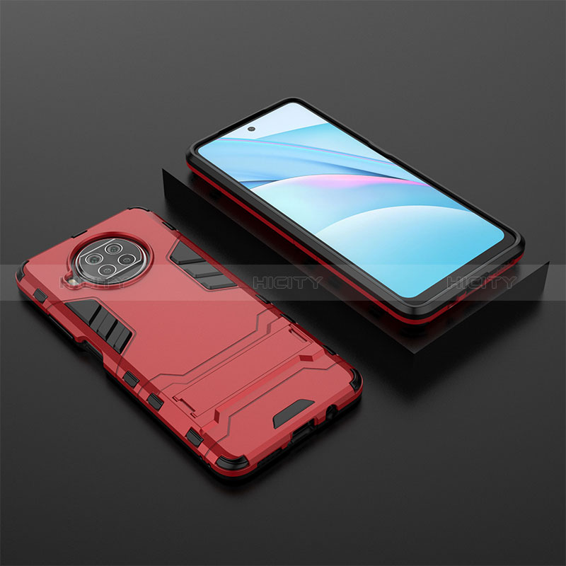 Coque Contour Silicone et Plastique Housse Etui Mat avec Support KC1 pour Xiaomi Mi 10i 5G Plus