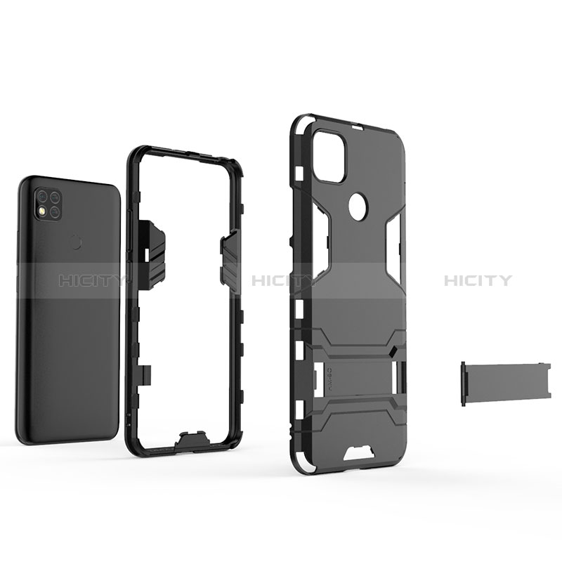 Coque Contour Silicone et Plastique Housse Etui Mat avec Support KC1 pour Xiaomi POCO C31 Plus