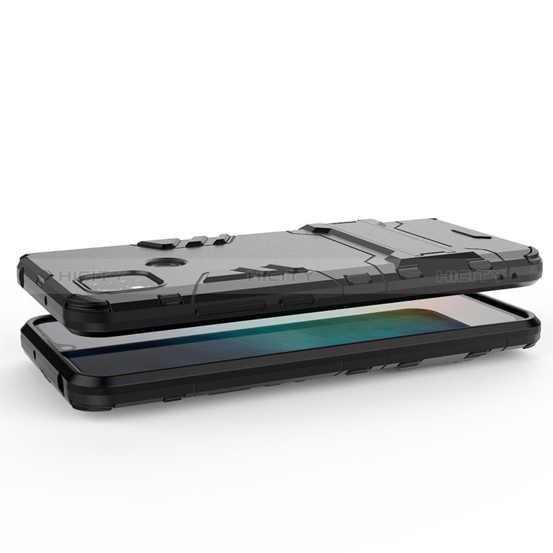 Coque Contour Silicone et Plastique Housse Etui Mat avec Support KC1 pour Xiaomi Redmi 10A 4G Plus