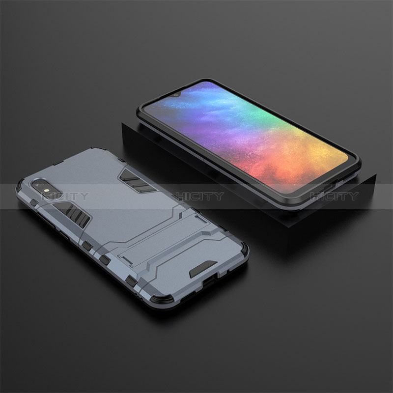 Coque Contour Silicone et Plastique Housse Etui Mat avec Support KC1 pour Xiaomi Redmi 9A Plus