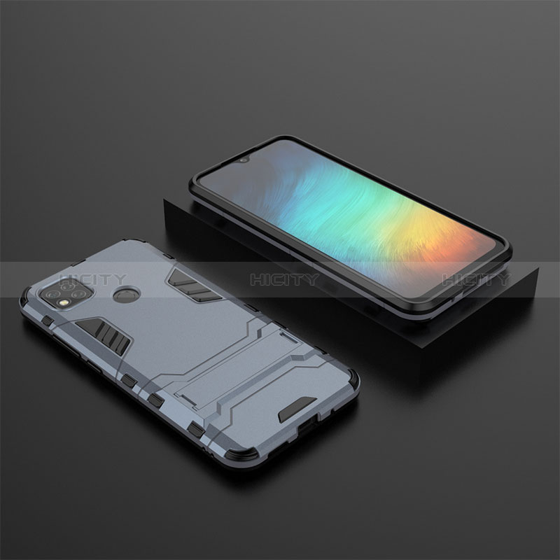 Coque Contour Silicone et Plastique Housse Etui Mat avec Support KC1 pour Xiaomi Redmi 9C Plus