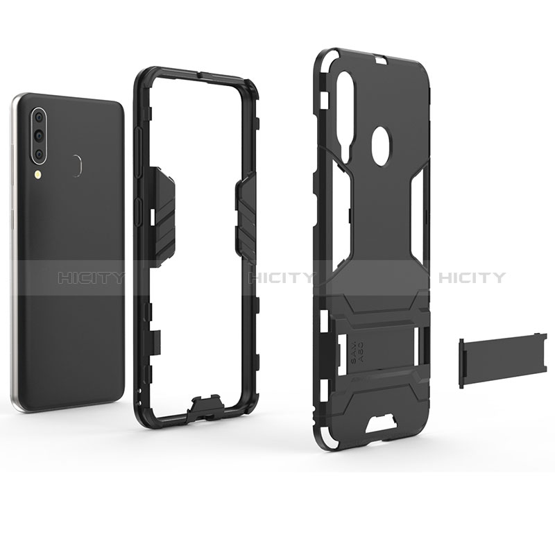 Coque Contour Silicone et Plastique Housse Etui Mat avec Support KC2 pour Samsung Galaxy A60 Plus