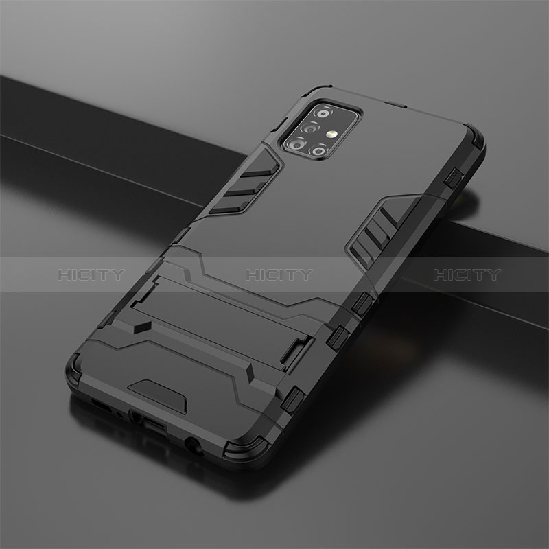 Coque Contour Silicone et Plastique Housse Etui Mat avec Support KC2 pour Samsung Galaxy M40S Plus