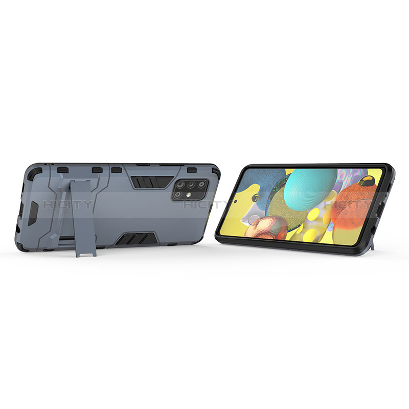 Coque Contour Silicone et Plastique Housse Etui Mat avec Support KC2 pour Samsung Galaxy M40S Plus