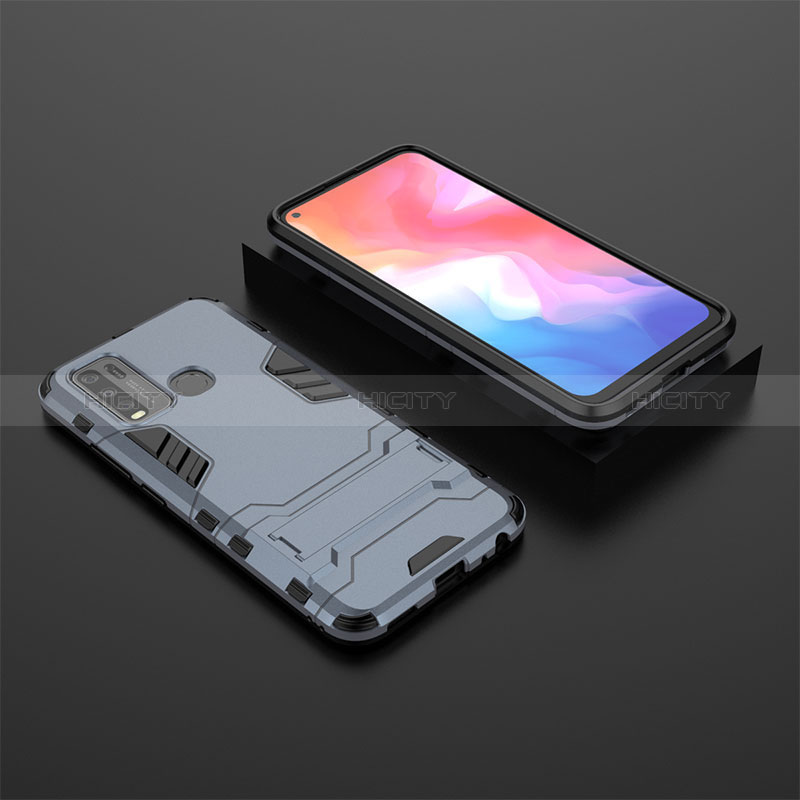 Coque Contour Silicone et Plastique Housse Etui Mat avec Support KC2 pour Vivo Y50 Plus