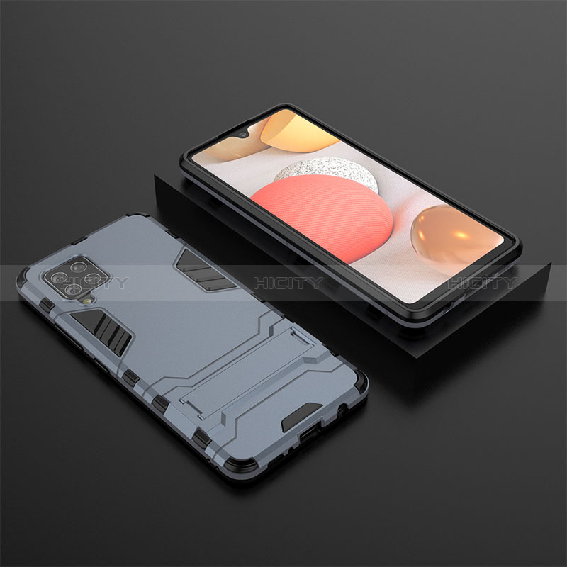 Coque Contour Silicone et Plastique Housse Etui Mat avec Support KC3 pour Samsung Galaxy A42 5G Plus