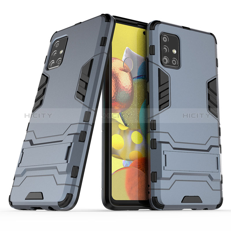 Coque Contour Silicone et Plastique Housse Etui Mat avec Support KC3 pour Samsung Galaxy M40S Plus