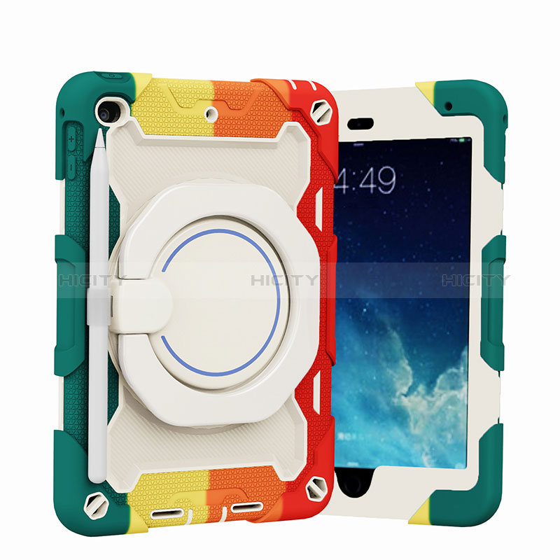 Coque Contour Silicone et Plastique Housse Etui Mat avec Support L02 pour Apple iPad Mini 4 Plus