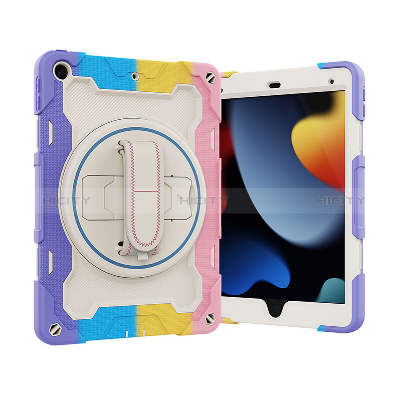 Coque Contour Silicone et Plastique Housse Etui Mat avec Support L03 pour Apple iPad 10.2 (2019) Plus