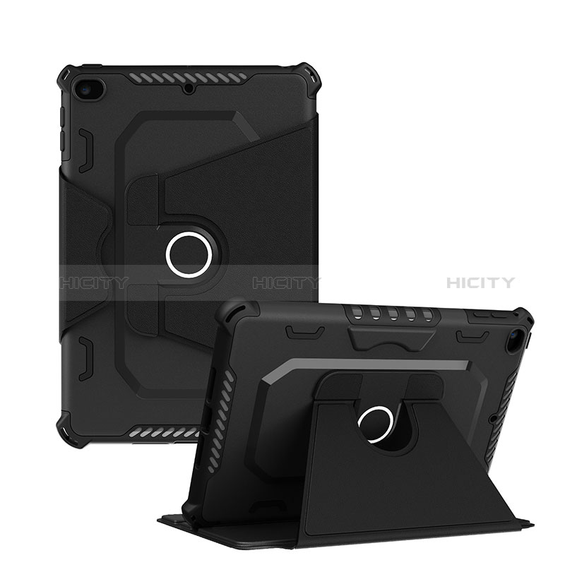 Coque Contour Silicone et Plastique Housse Etui Mat avec Support L04 pour Apple iPad Mini 4 Noir Plus