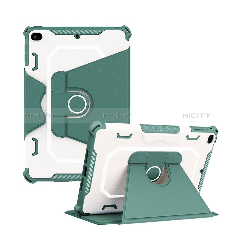 Coque Contour Silicone et Plastique Housse Etui Mat avec Support L04 pour Apple iPad Mini 4 Vert Plus