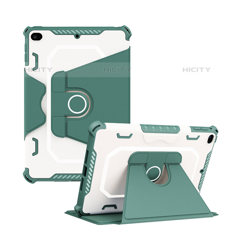 Coque Contour Silicone et Plastique Housse Etui Mat avec Support L04 pour Apple iPad Mini 5 (2019) Vert Plus