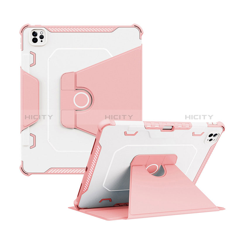 Coque Contour Silicone et Plastique Housse Etui Mat avec Support L04 pour Apple iPad Pro 12.9 (2021) Plus