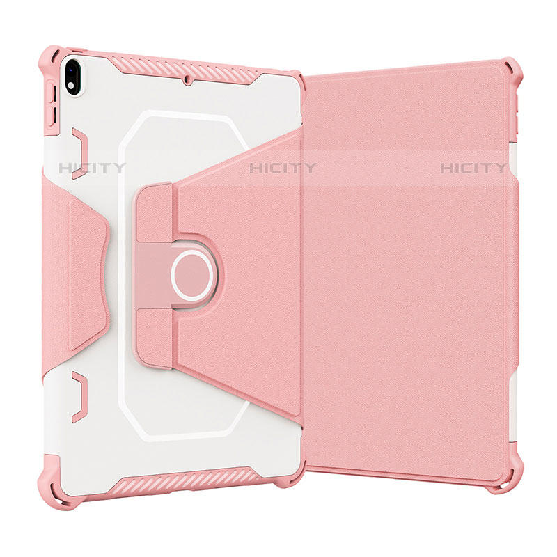 Coque Contour Silicone et Plastique Housse Etui Mat avec Support L05 pour Apple iPad Air 3 Rose Plus