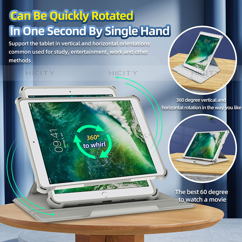 Coque Contour Silicone et Plastique Housse Etui Mat avec Support L05 pour Apple iPad Pro 10.5 Plus