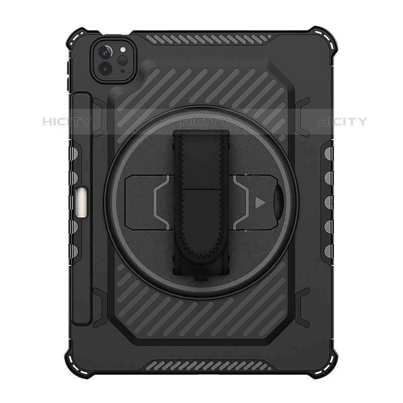 Coque Contour Silicone et Plastique Housse Etui Mat avec Support L06 pour Apple iPad Pro 11 (2021) Plus