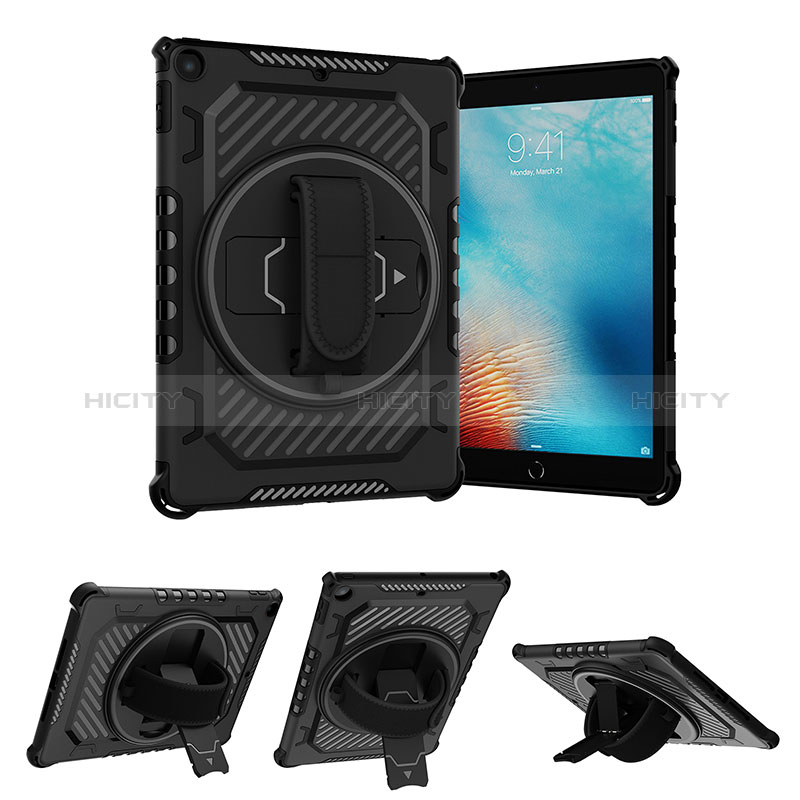 Coque Contour Silicone et Plastique Housse Etui Mat avec Support L06 pour Apple New iPad 9.7 (2018) Plus