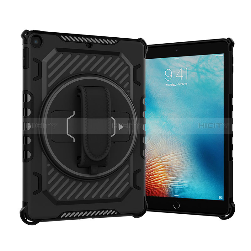 Coque Contour Silicone et Plastique Housse Etui Mat avec Support L07 pour Apple New iPad 9.7 (2017) Plus