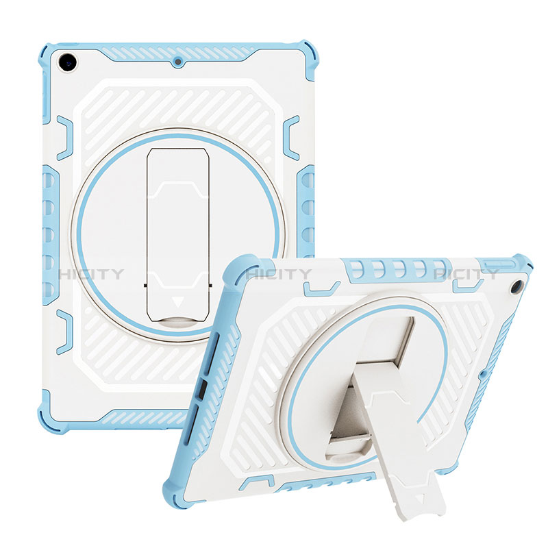 Coque Contour Silicone et Plastique Housse Etui Mat avec Support L08 pour Apple iPad 10.2 (2021) Plus