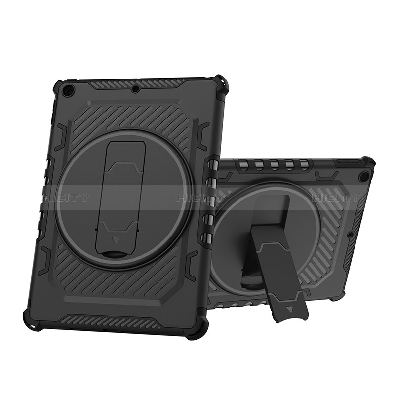 Coque Contour Silicone et Plastique Housse Etui Mat avec Support L09 pour Apple iPad 10.2 (2021) Plus