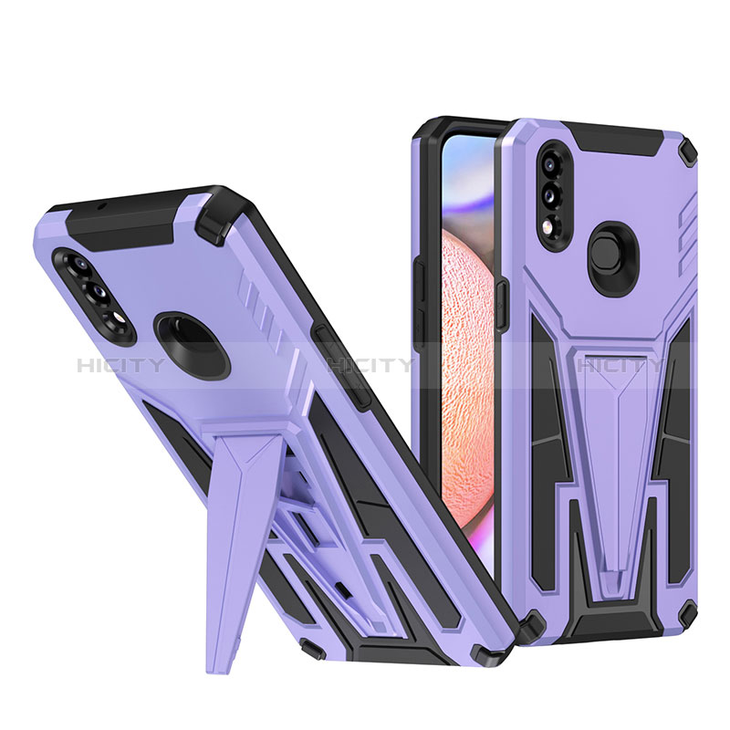 Coque Contour Silicone et Plastique Housse Etui Mat avec Support MQ1 pour Samsung Galaxy A10s Plus