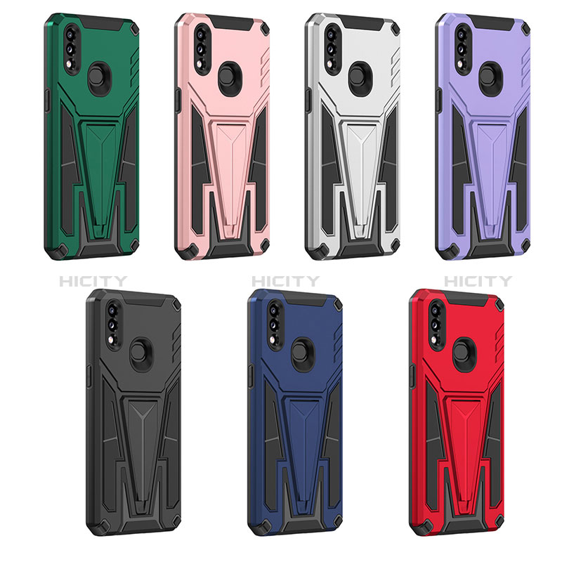 Coque Contour Silicone et Plastique Housse Etui Mat avec Support MQ1 pour Samsung Galaxy A10s Plus