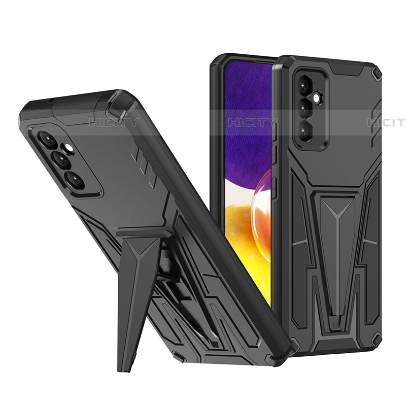 Coque Contour Silicone et Plastique Housse Etui Mat avec Support MQ1 pour Samsung Galaxy A24 4G Plus