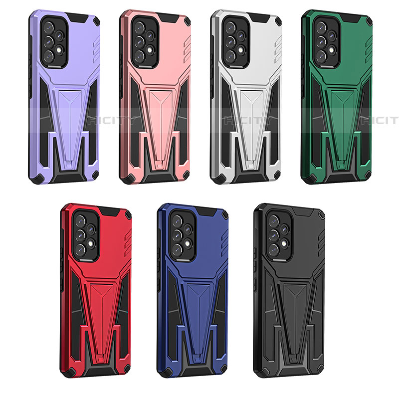 Coque Contour Silicone et Plastique Housse Etui Mat avec Support MQ1 pour Samsung Galaxy A53 5G Plus