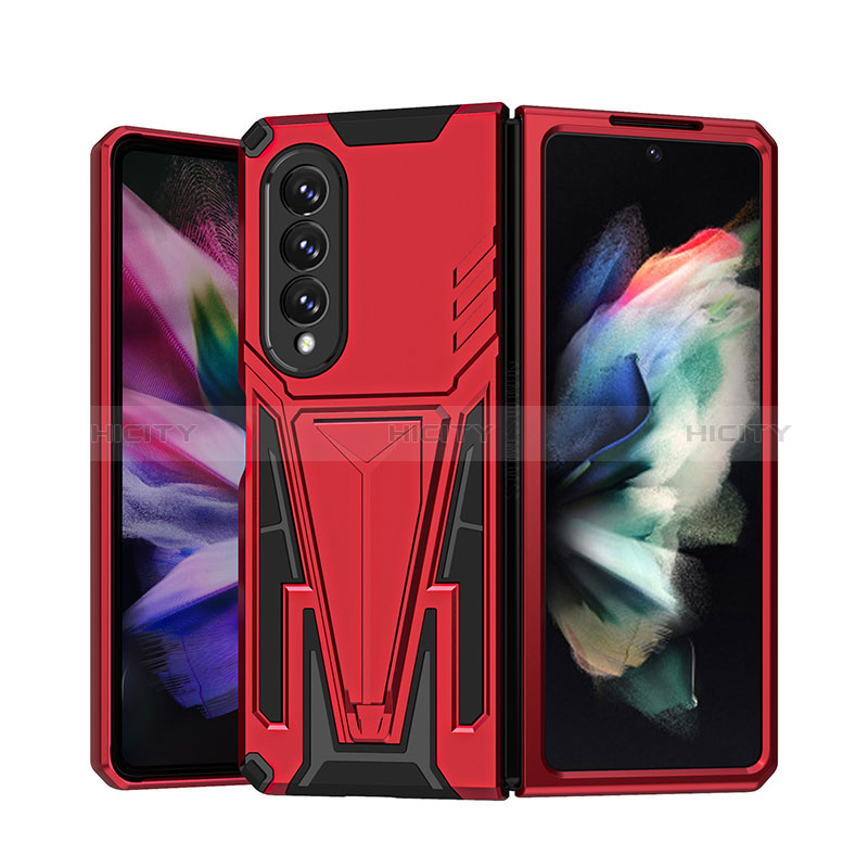 Coque Contour Silicone et Plastique Housse Etui Mat avec Support MQ1 pour Samsung Galaxy Z Fold3 5G Plus