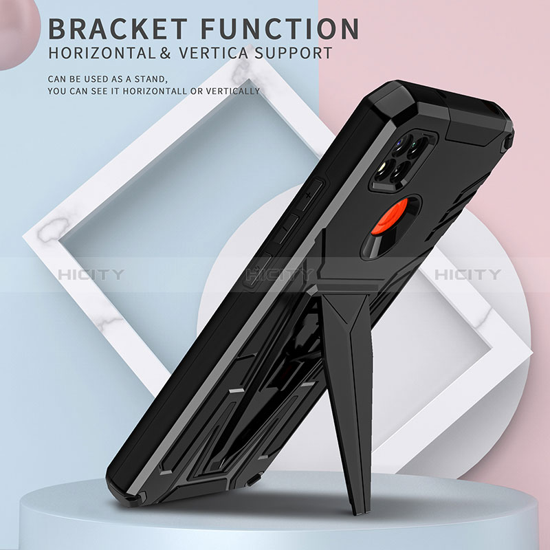 Coque Contour Silicone et Plastique Housse Etui Mat avec Support MQ1 pour Xiaomi Redmi 9C NFC Plus