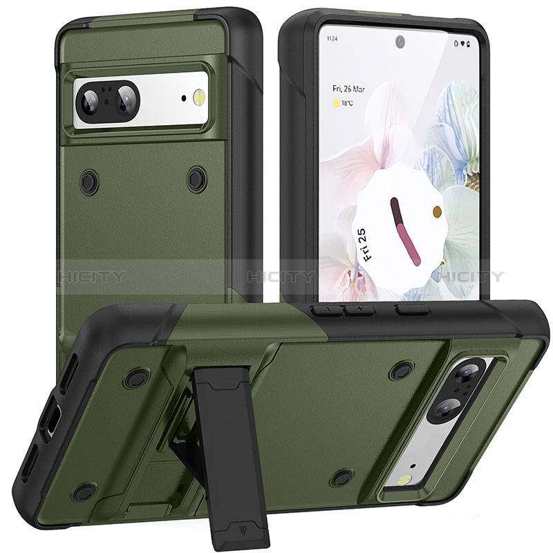 Coque Contour Silicone et Plastique Housse Etui Mat avec Support MQ2 pour Google Pixel 7 5G Plus