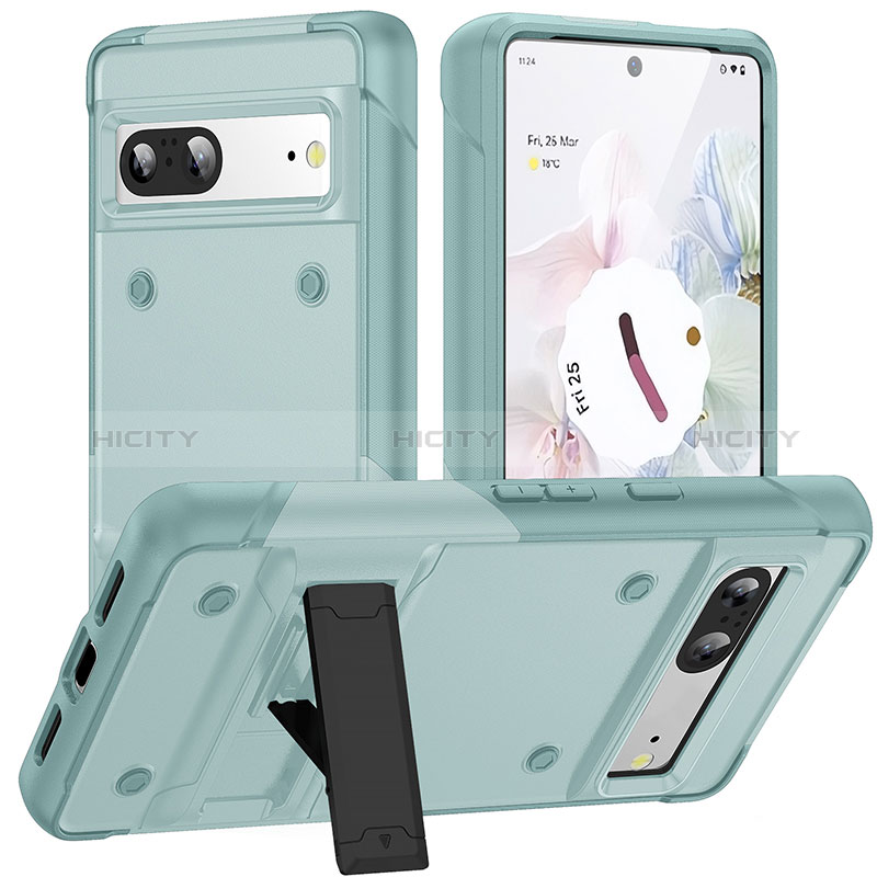 Coque Contour Silicone et Plastique Housse Etui Mat avec Support MQ2 pour Google Pixel 7 5G Plus