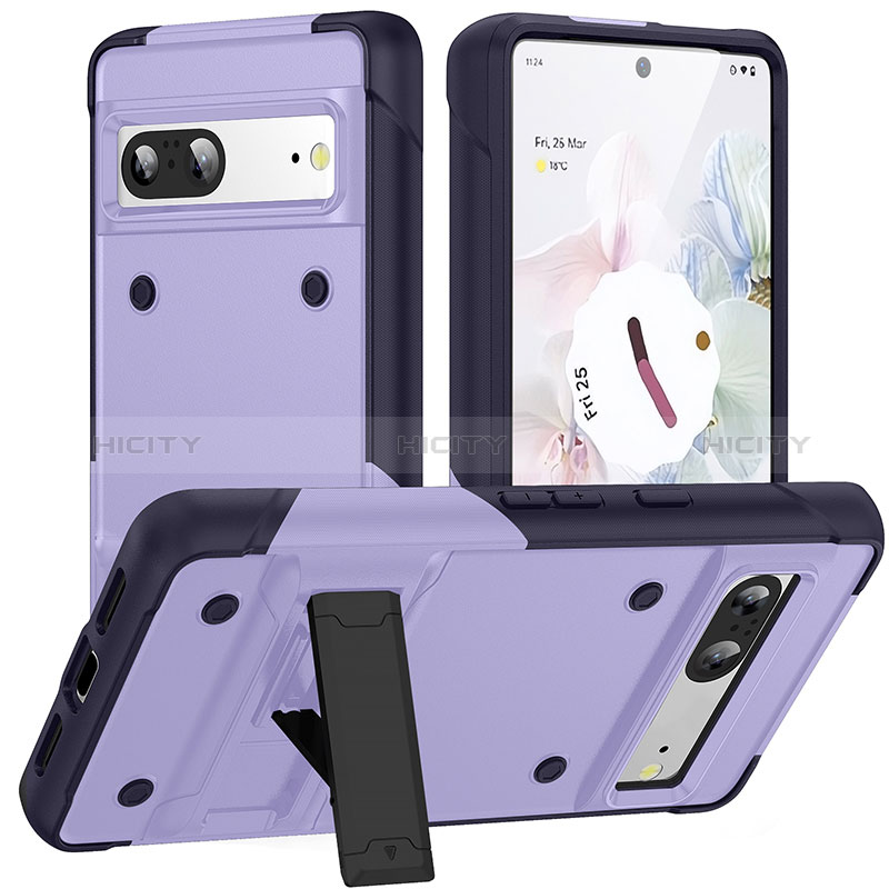 Coque Contour Silicone et Plastique Housse Etui Mat avec Support MQ2 pour Google Pixel 7 5G Plus