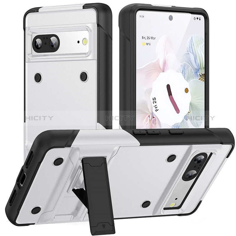 Coque Contour Silicone et Plastique Housse Etui Mat avec Support MQ2 pour Google Pixel 7 5G Plus