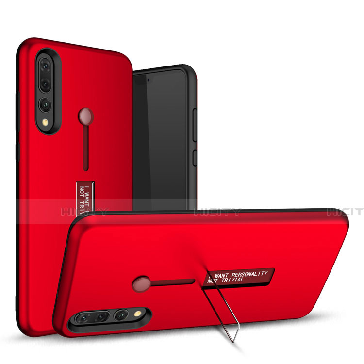 Coque Contour Silicone et Plastique Housse Etui Mat avec Support P01 pour Huawei P20 Pro Plus