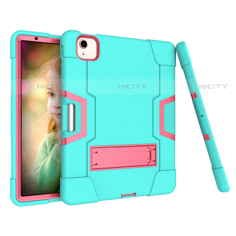 Coque Contour Silicone et Plastique Housse Etui Mat avec Support pour Apple iPad Air 10.9 (2020) Plus