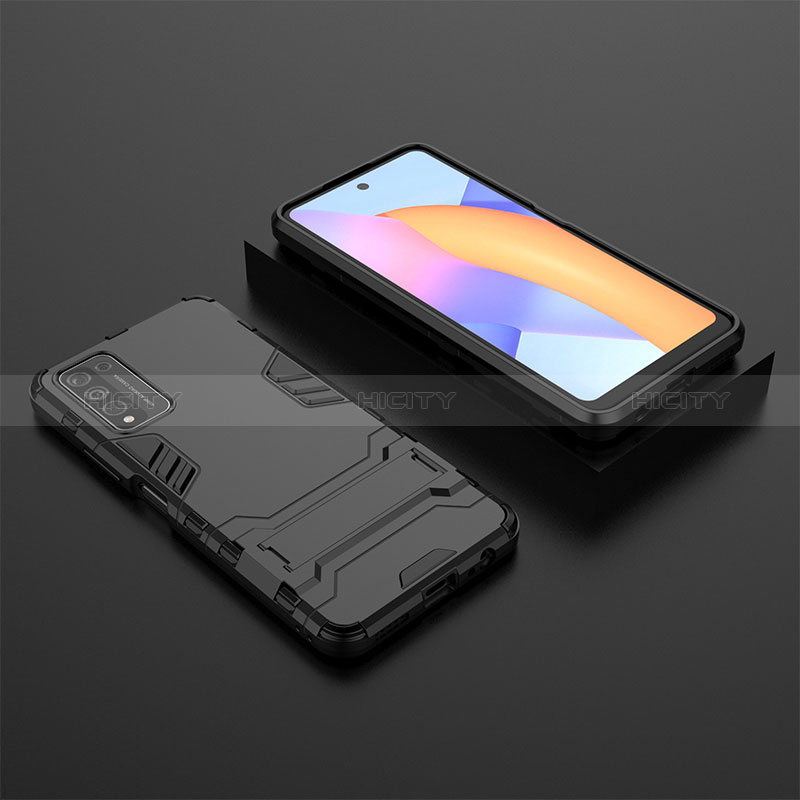 Coque Contour Silicone et Plastique Housse Etui Mat avec Support pour Huawei Honor 10X Lite Plus