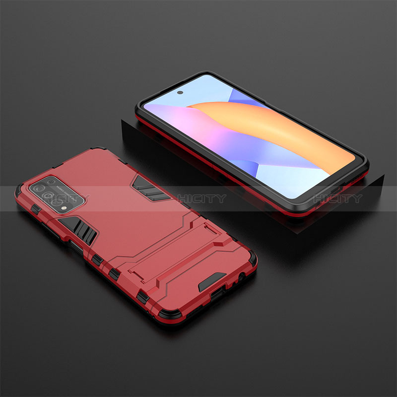 Coque Contour Silicone et Plastique Housse Etui Mat avec Support pour Huawei Honor 10X Lite Plus