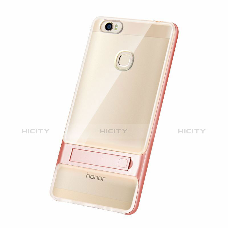 Coque Contour Silicone et Plastique Housse Etui Mat avec Support pour Huawei Honor V8 Max Plus