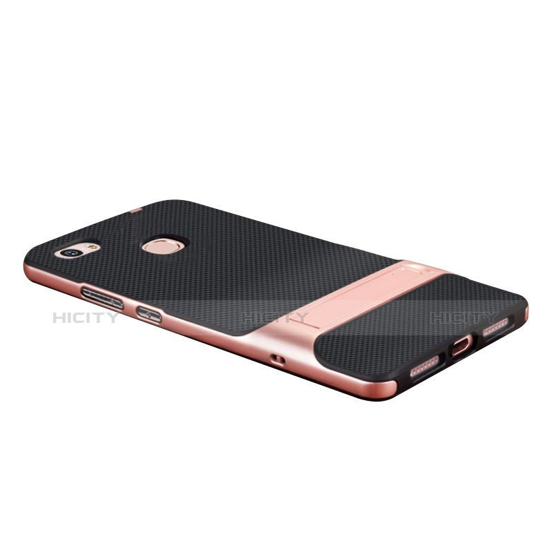 Coque Contour Silicone et Plastique Housse Etui Mat avec Support pour Huawei Honor V8 Max Plus