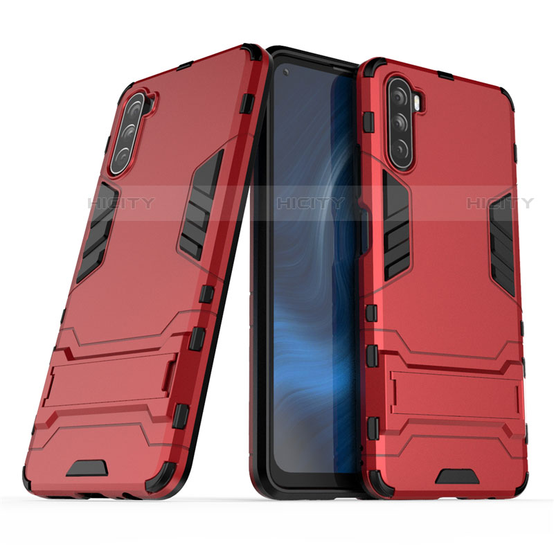 Coque Contour Silicone et Plastique Housse Etui Mat avec Support pour Huawei Mate 40 Lite 5G Plus