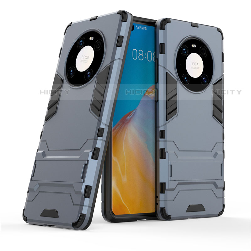 Coque Contour Silicone et Plastique Housse Etui Mat avec Support pour Huawei Mate 40E Pro 5G Plus