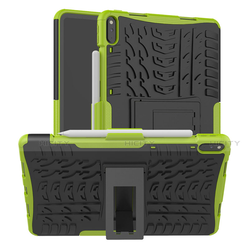 Coque Contour Silicone et Plastique Housse Etui Mat avec Support pour Huawei MatePad Pro Vert Plus