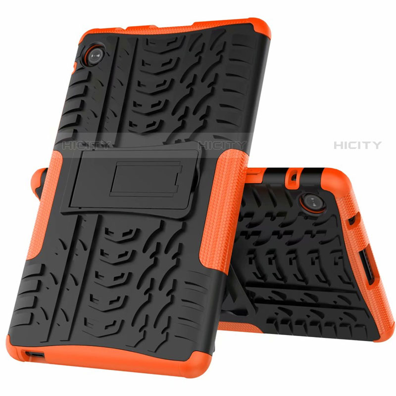 Coque Contour Silicone et Plastique Housse Etui Mat avec Support pour Huawei MatePad T 8 Orange Plus