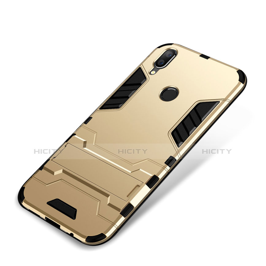 Coque Contour Silicone et Plastique Housse Etui Mat avec Support pour Huawei Nova 3i Or Plus