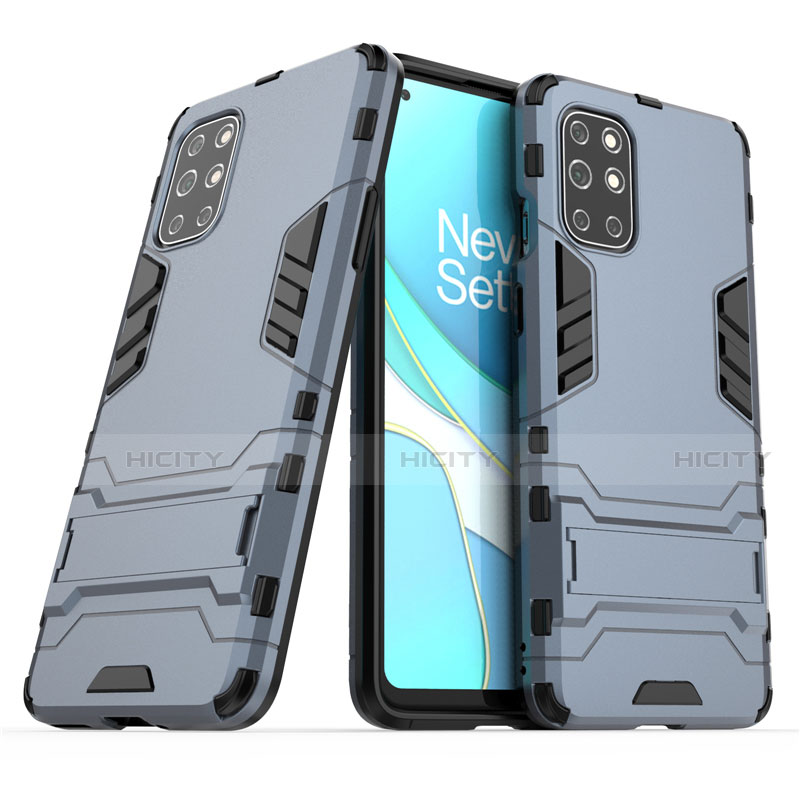 Coque Contour Silicone et Plastique Housse Etui Mat avec Support pour OnePlus 8T 5G Plus