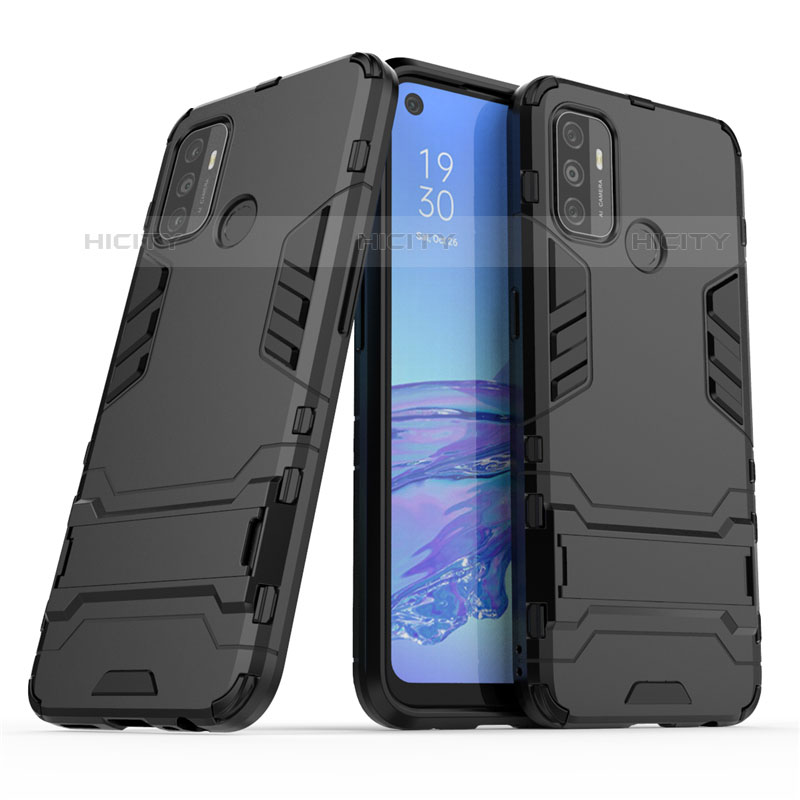 Coque Contour Silicone et Plastique Housse Etui Mat avec Support pour Oppo A11s Plus