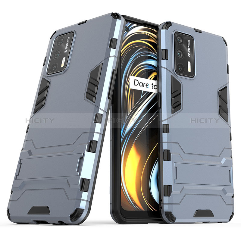 Coque Contour Silicone et Plastique Housse Etui Mat avec Support pour Realme GT Neo 2T 5G Plus