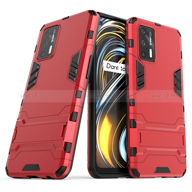 Coque Contour Silicone et Plastique Housse Etui Mat avec Support pour Realme GT Neo 2T 5G Plus